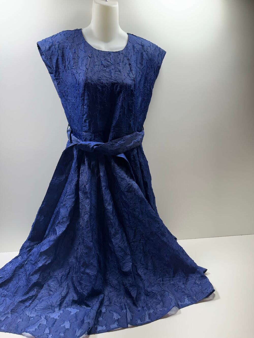 Abbey Glass Women’s Blue Sheath Dress Sz Small Preppy Church Modest